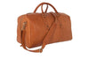 Reisetasche aus braunem Kalbsleder Seitenansicht | Ritus' Duffle X