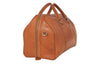 Reisetasche aus braunem Kalbsleder Seitenansicht | Classic Duffle
