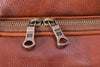 Trolleytasche aus braunem Kalbsleder Zipper Nahansicht | Council's Trolley X